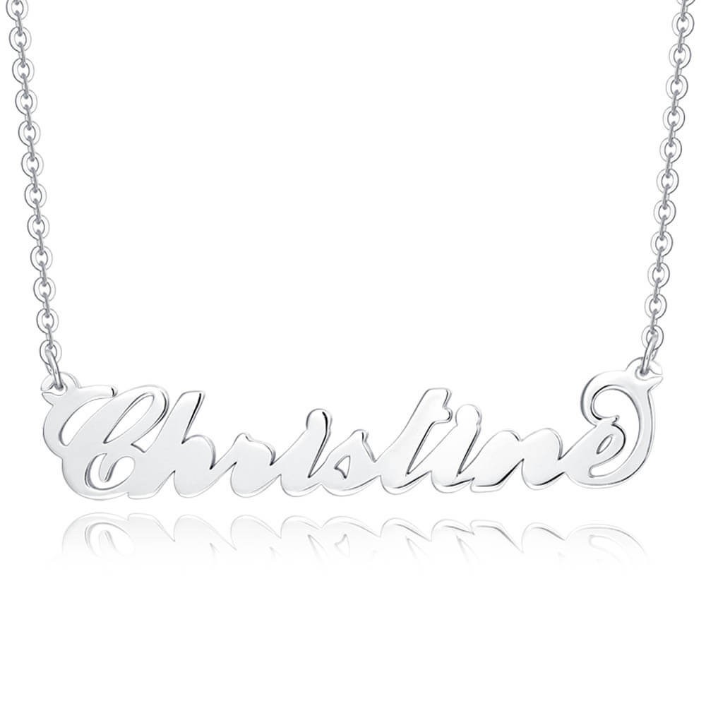 Collar con nombre "Carrie" personalizado de plata esterlina S925